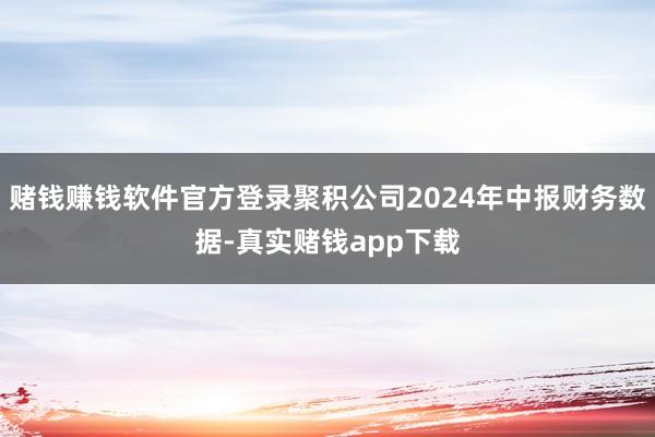 赌钱赚钱软件官方登录聚积公司2024年中报财务数据-真实赌钱app下载