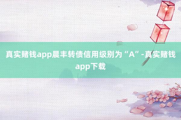 真实赌钱app晨丰转债信用级别为“A”-真实赌钱app下载