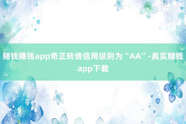 赌钱赚钱app奇正转债信用级别为“AA”-真实赌钱app下载