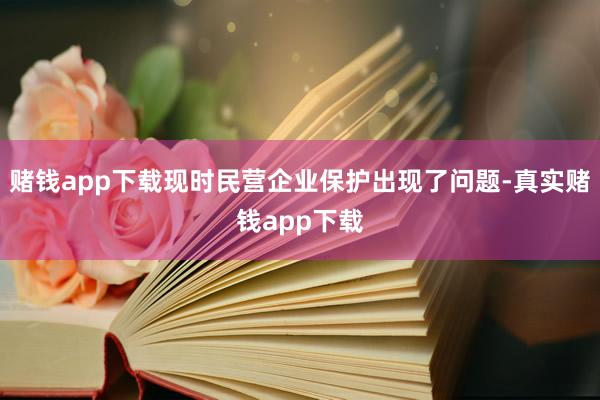 赌钱app下载现时民营企业保护出现了问题-真实赌钱app下载