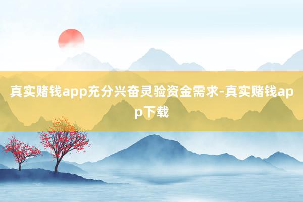 真实赌钱app充分兴奋灵验资金需求-真实赌钱app下载