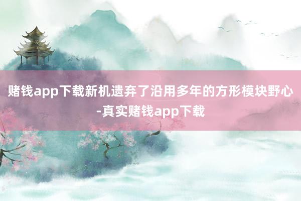 赌钱app下载新机遗弃了沿用多年的方形模块野心-真实赌钱app下载