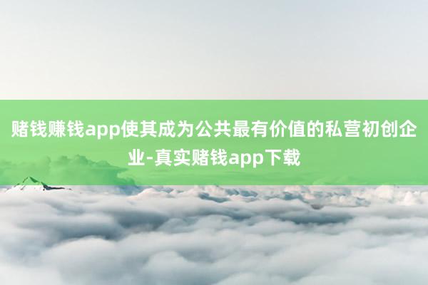 赌钱赚钱app使其成为公共最有价值的私营初创企业-真实赌钱app下载