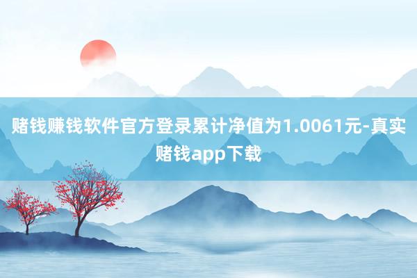 赌钱赚钱软件官方登录累计净值为1.0061元-真实赌钱app下载