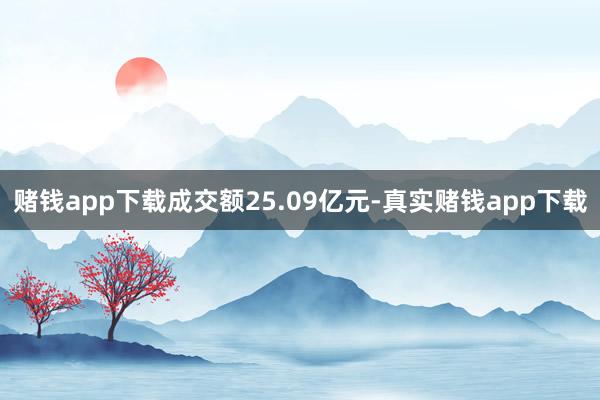 赌钱app下载成交额25.09亿元-真实赌钱app下载