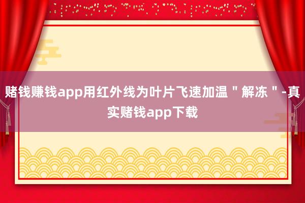 赌钱赚钱app用红外线为叶片飞速加温＂解冻＂-真实赌钱app下载