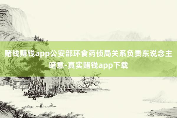 赌钱赚钱app公安部环食药侦局关系负责东说念主暗意-真实赌钱app下载