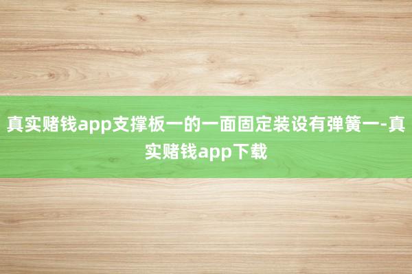 真实赌钱app支撑板一的一面固定装设有弹簧一-真实赌钱app下载