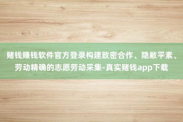 赌钱赚钱软件官方登录构建致密合作、隐敝平素、劳动精确的志愿劳动采集-真实赌钱app下载